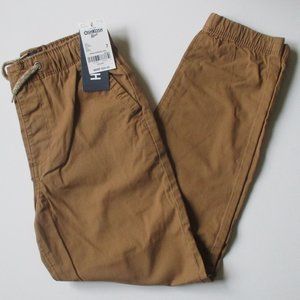 NWT NEW OshKosh Osh Kosh Boys Stretch Joggers - Tan Brown - Size 7